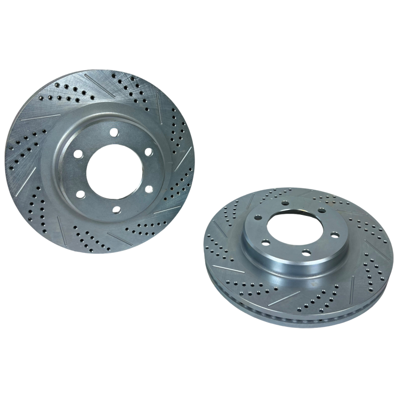 Ford Bronco Brake Rotor (2) - Front - Baer Brakes - Big Claw Performance Rotors, Cross-Drilled and Slotted - `21-`26